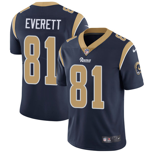 2019 men Los Angeles Rams #81 Everett dark blue Nike Vapor Untouchable Limited NFL Jersey